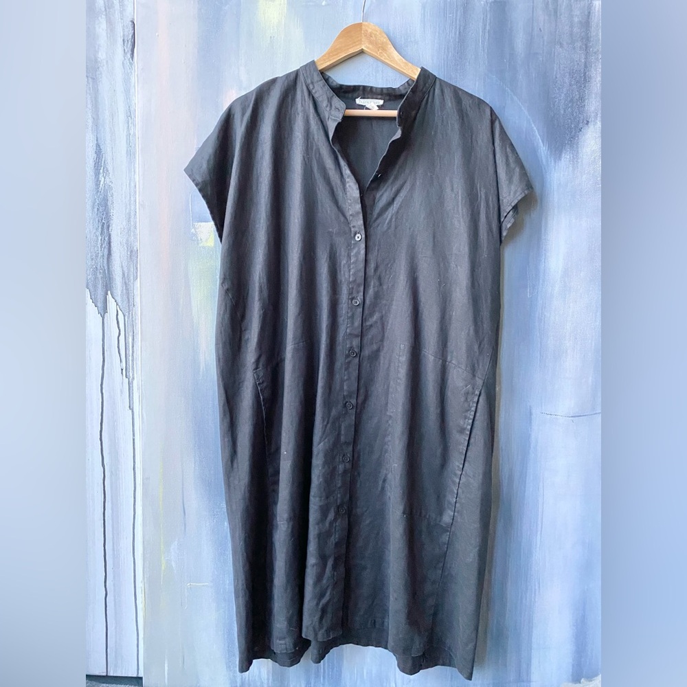 Eileen Fisher Black Mini Dress - Picture 2 of 8